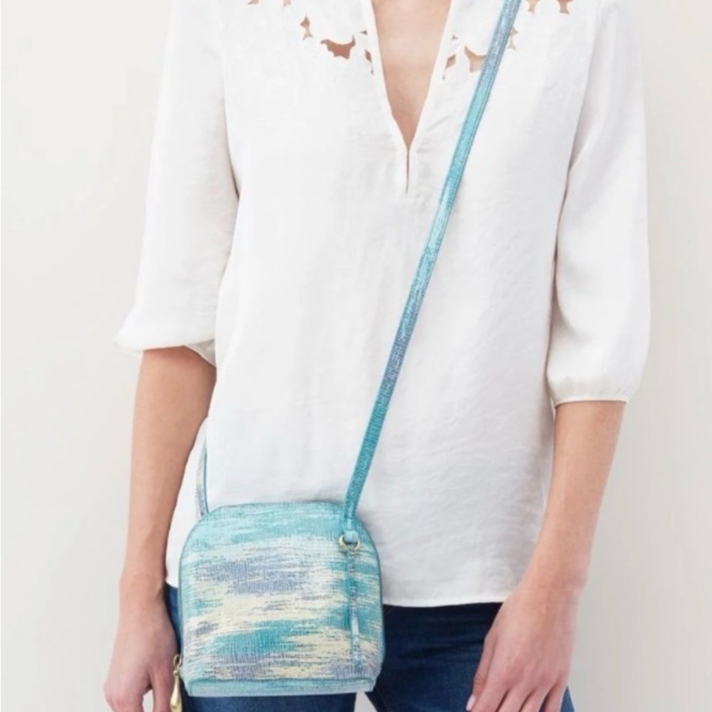 NWT HOBO Leather Blue Crossbody Bag